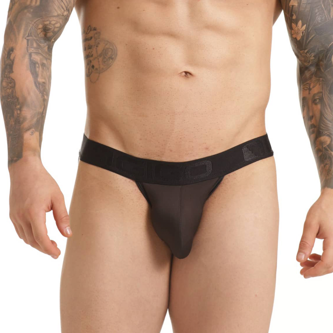 CLANDESTINE BRIEF - Black mesh underwear for men
