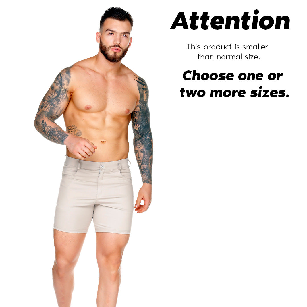 CLASSIC FOREVER BEIGE SHORT - Men's beige shorts