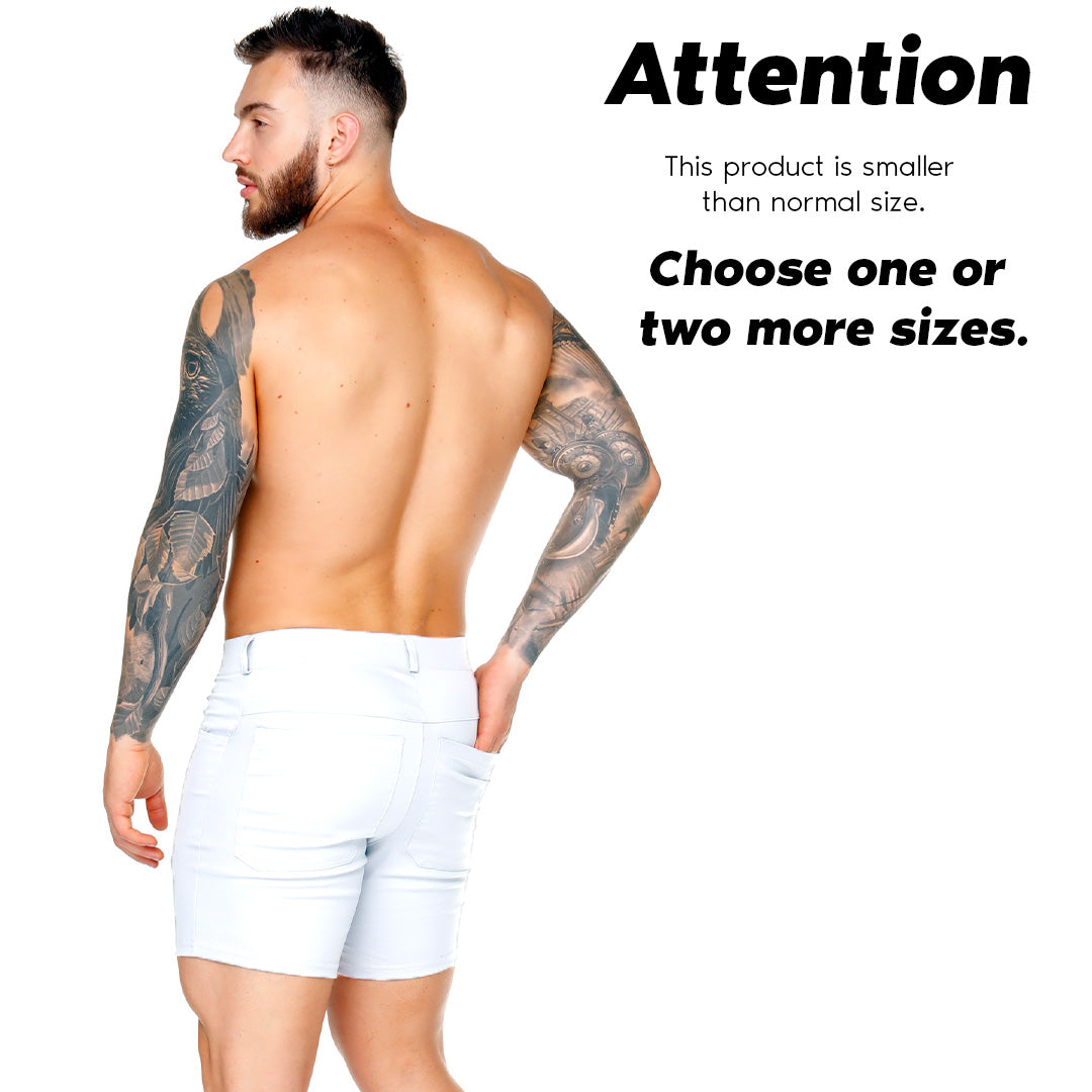 CLASSIC FOREVER WHITE SHORT - Men's white shorts