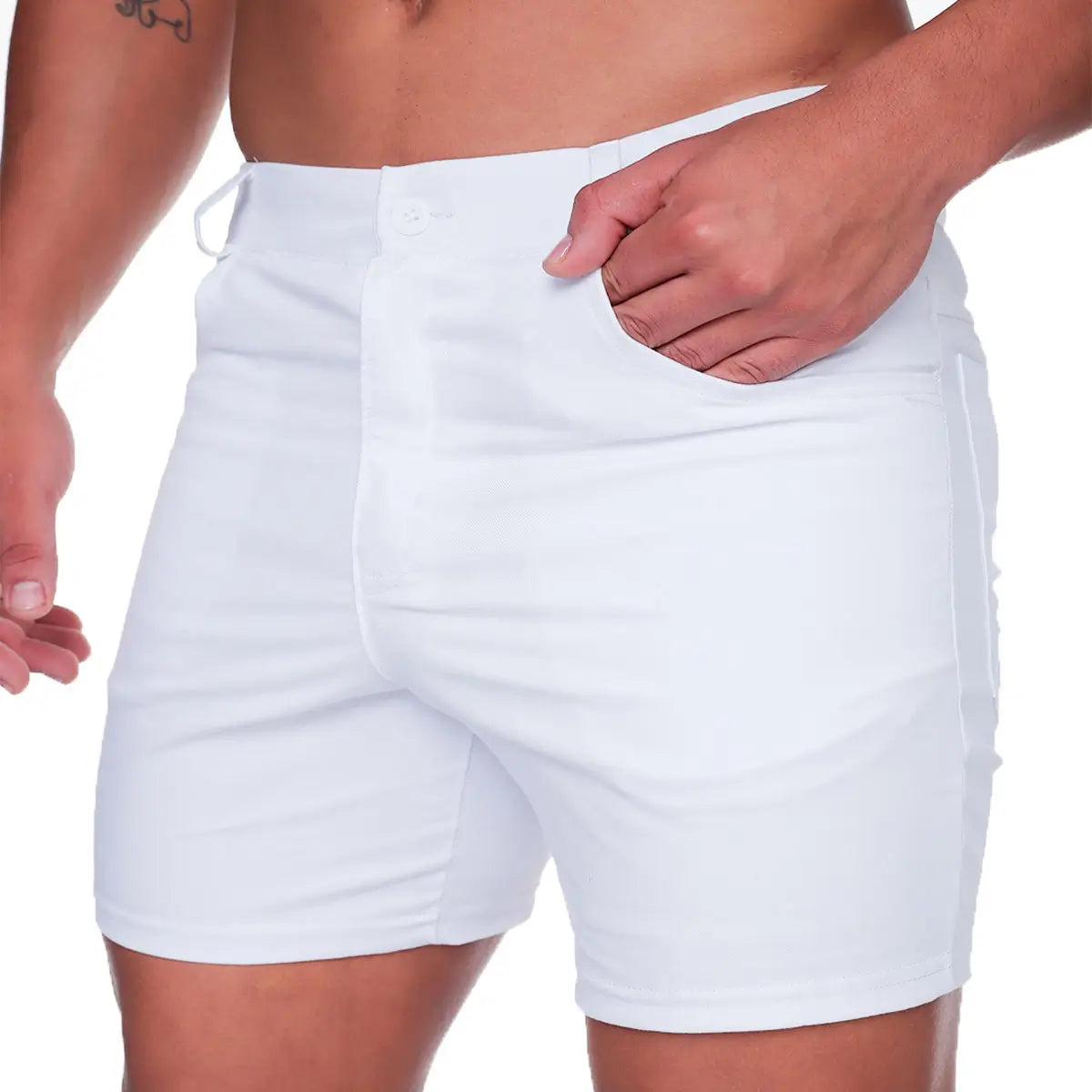 CLASSIC FOREVER WHITE SHORT - Men's white shorts