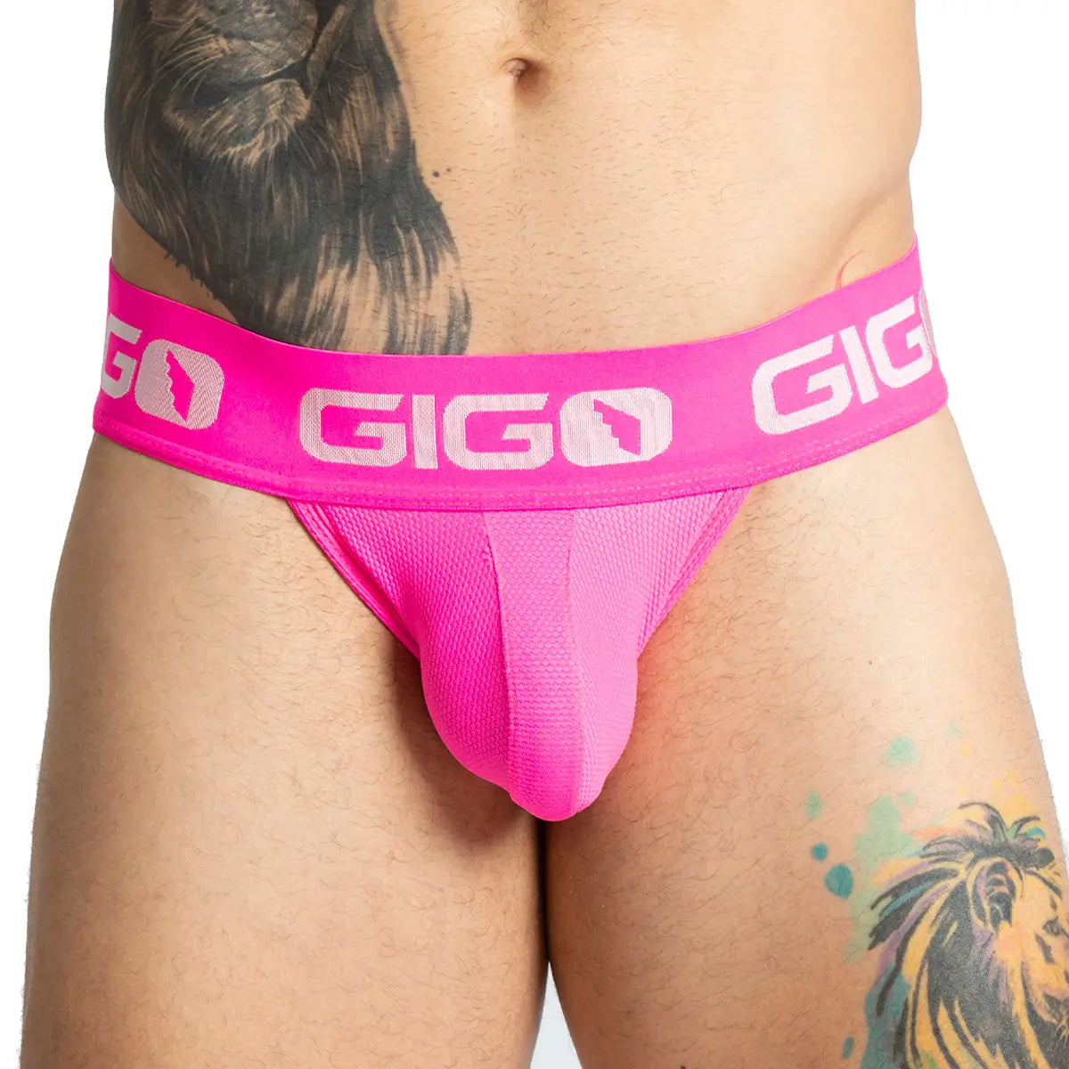 COLORS FUCSHIA JOCK - Men's fucshia underwear, sexy men's jockstrap with cup for enhancement