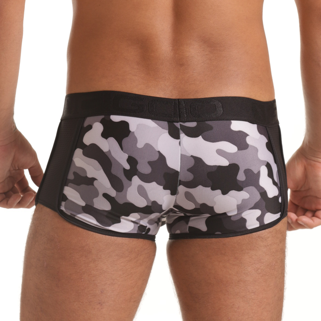 COMBAT GRAY TRUNK - Men's camouflage boxer shorts