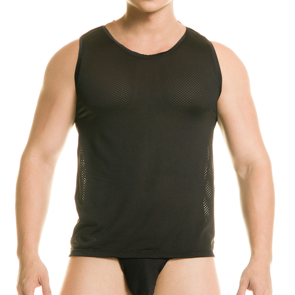 DIVERSITY BLACK TANK - Sexy men's black t-shirt, sleeveless shirt