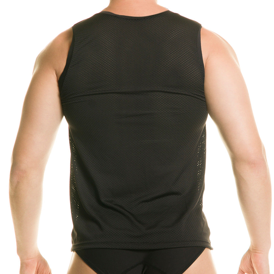 DIVERSITY BLACK TANK - Sexy men's black t-shirt, sleeveless shirt