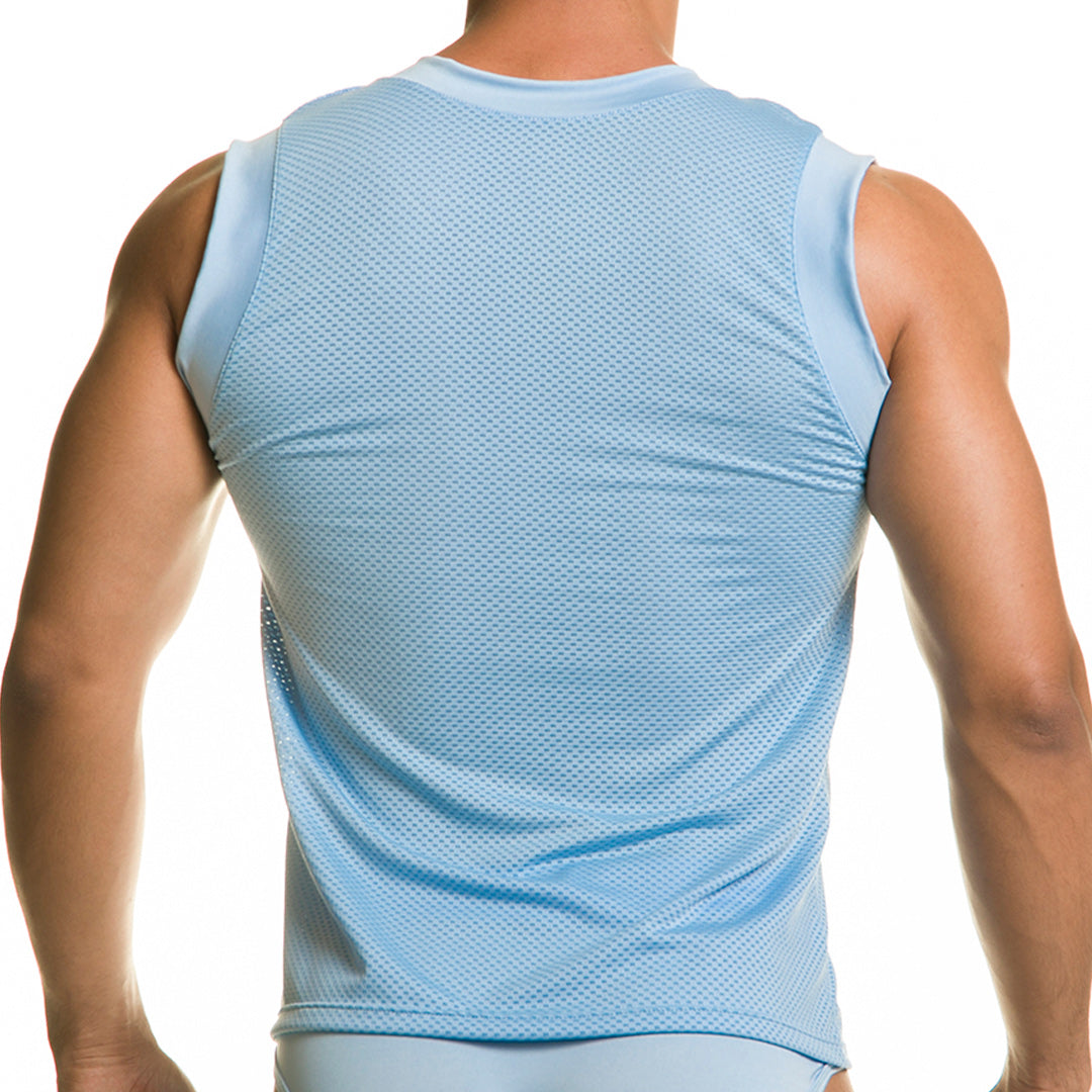 DIVERSITY BLUE TANK - Sexy blue t-shirt for men, sleeveless t-shirt