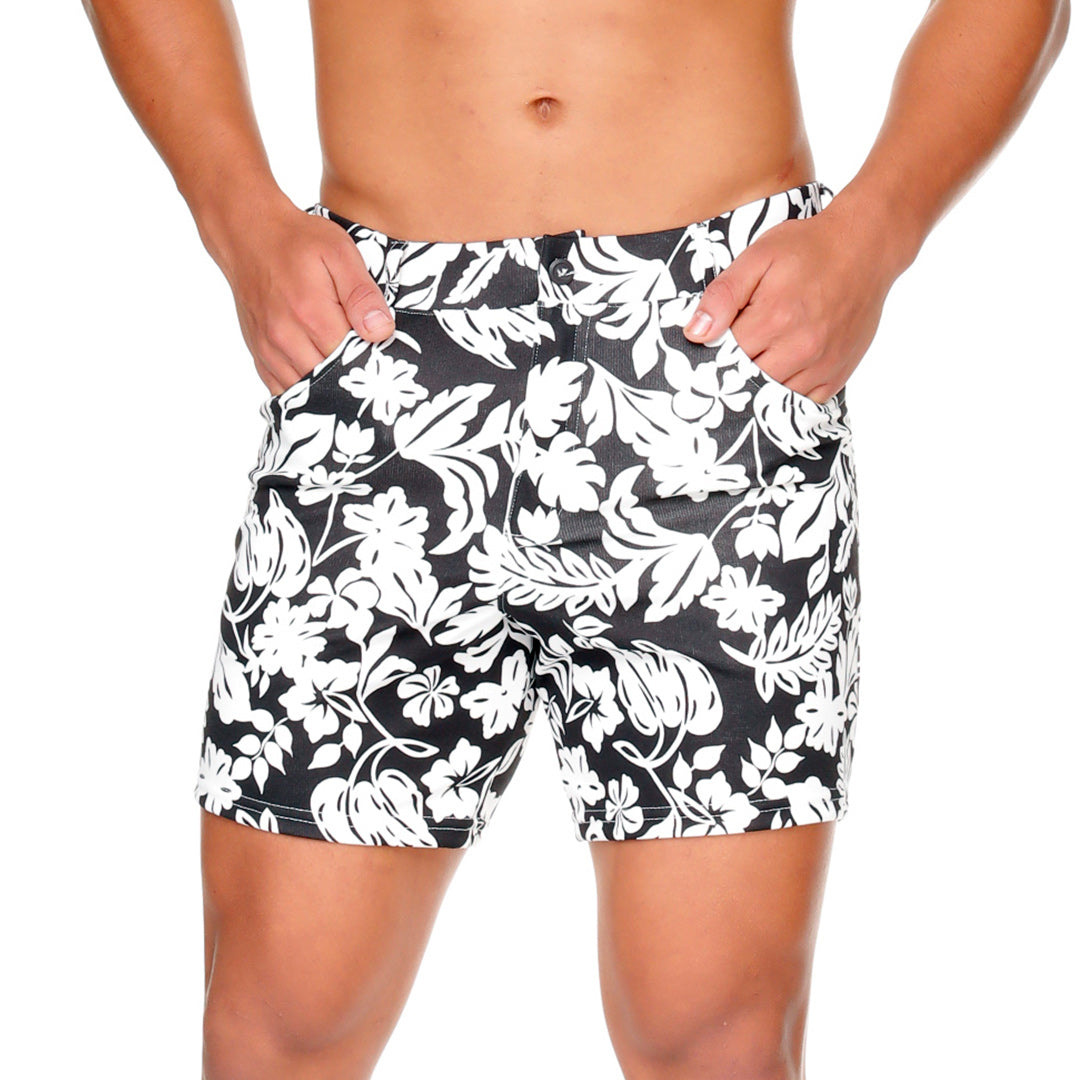 DYNASTY BLACK SHORT - Men's printed shorts