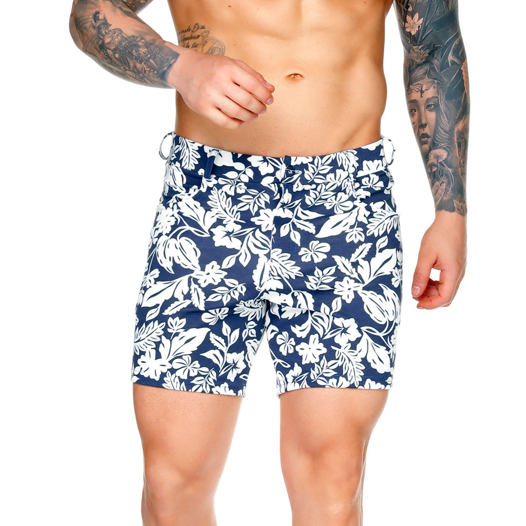 DYNASTY BLUE SHORT - Men's printed shorts