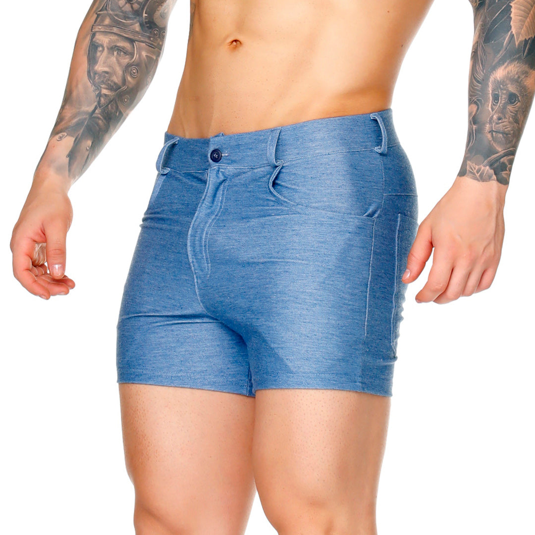 DYNASTY BLUEJEAN SEXYSHORT - Men's jean shorts