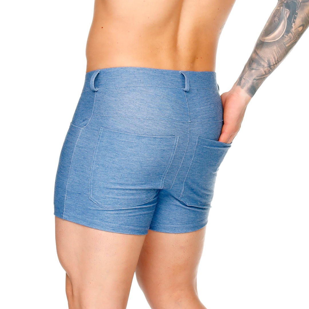 DYNASTY BLUEJEAN SEXYSHORT - Men's jean shorts