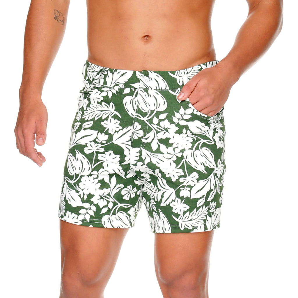 DYNASTY GREEN SHORT - Men's printed shorts