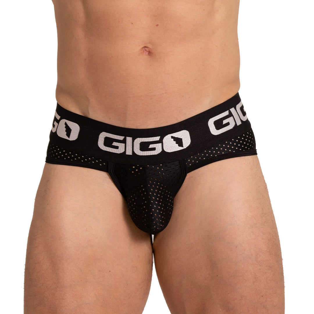 ENERGETIC BLACK BRIEF - Sexy black brief for men