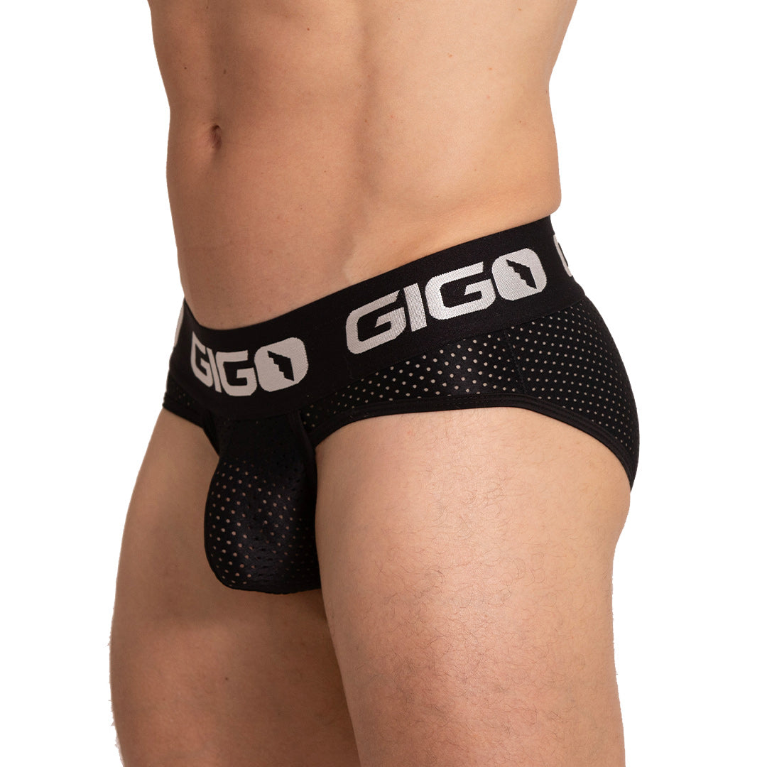 ENERGETIC BLACK BRIEF - Sexy black brief for men
