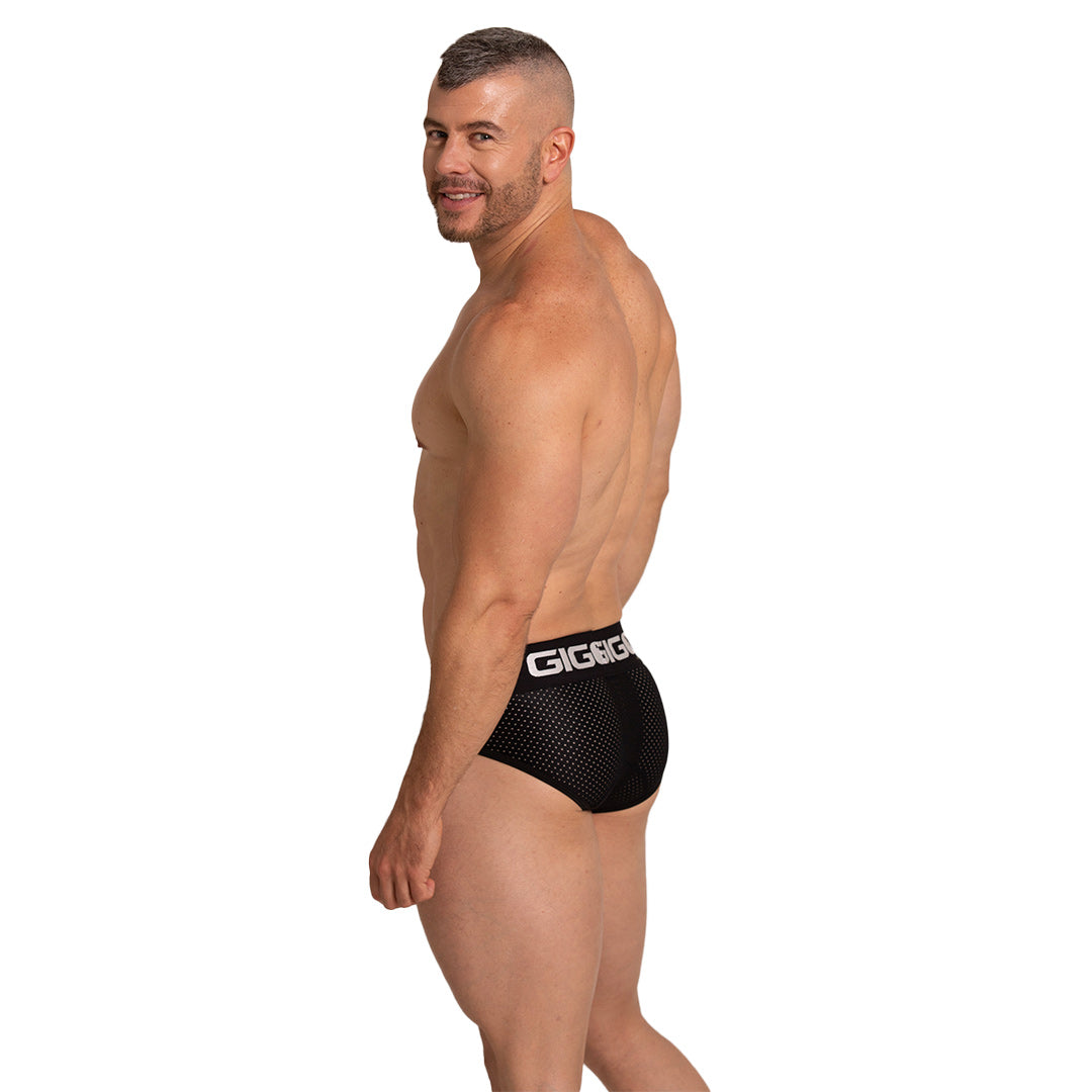ENERGETIC BLACK BRIEF - Sexy black brief for men