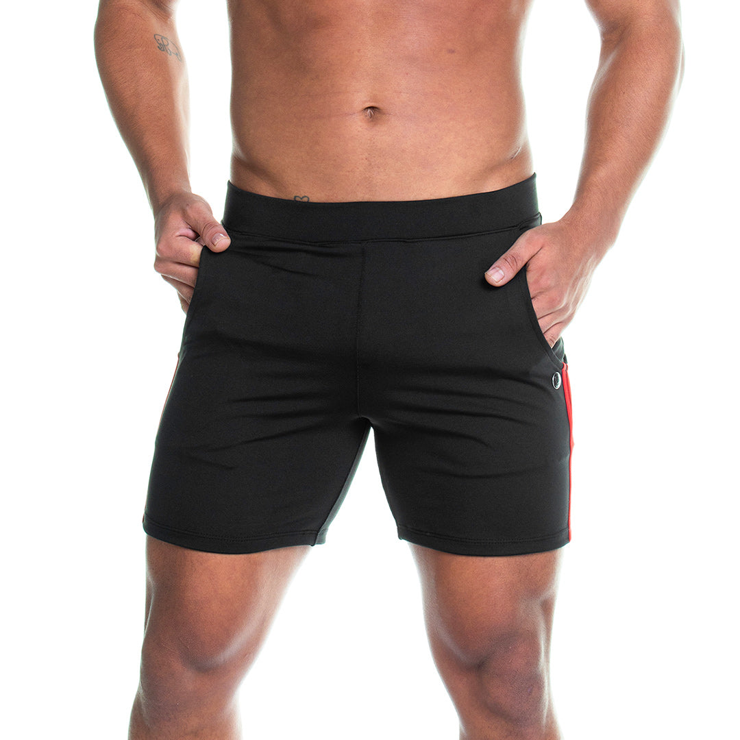 ENERGETIC BLACK SHORT - Men's black shorts