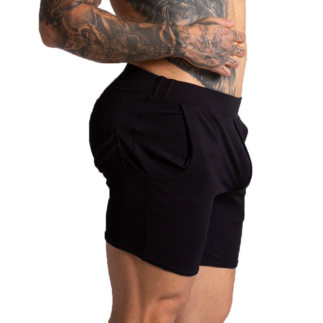 F FETISH BLACK SHORT - Men's black shorts