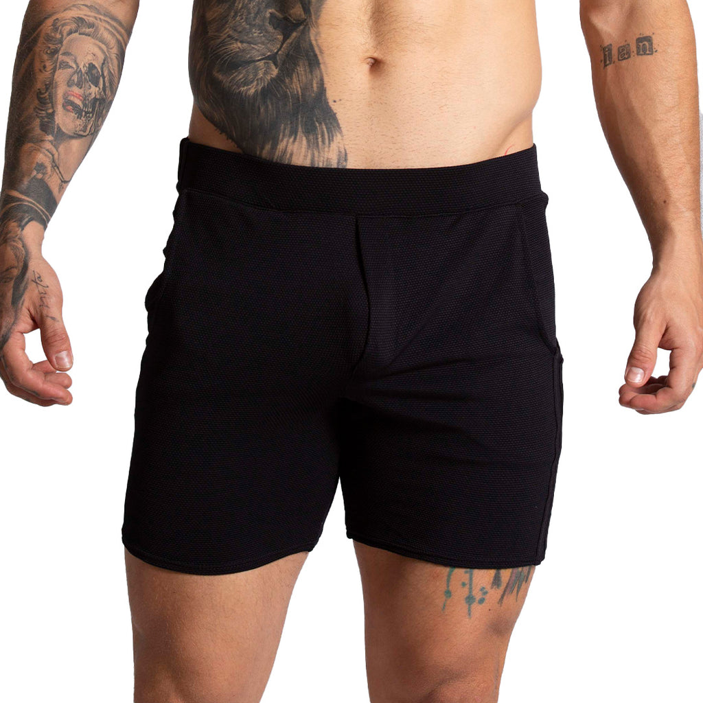 F FETISH BLACK SHORT - Men's black shorts