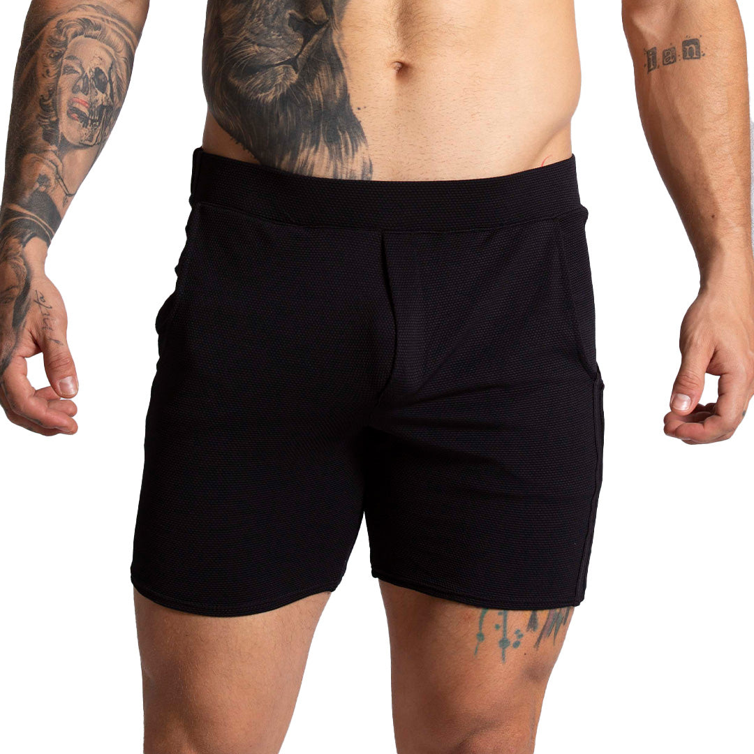 F FETISH BLACK SHORT - Men's black shorts