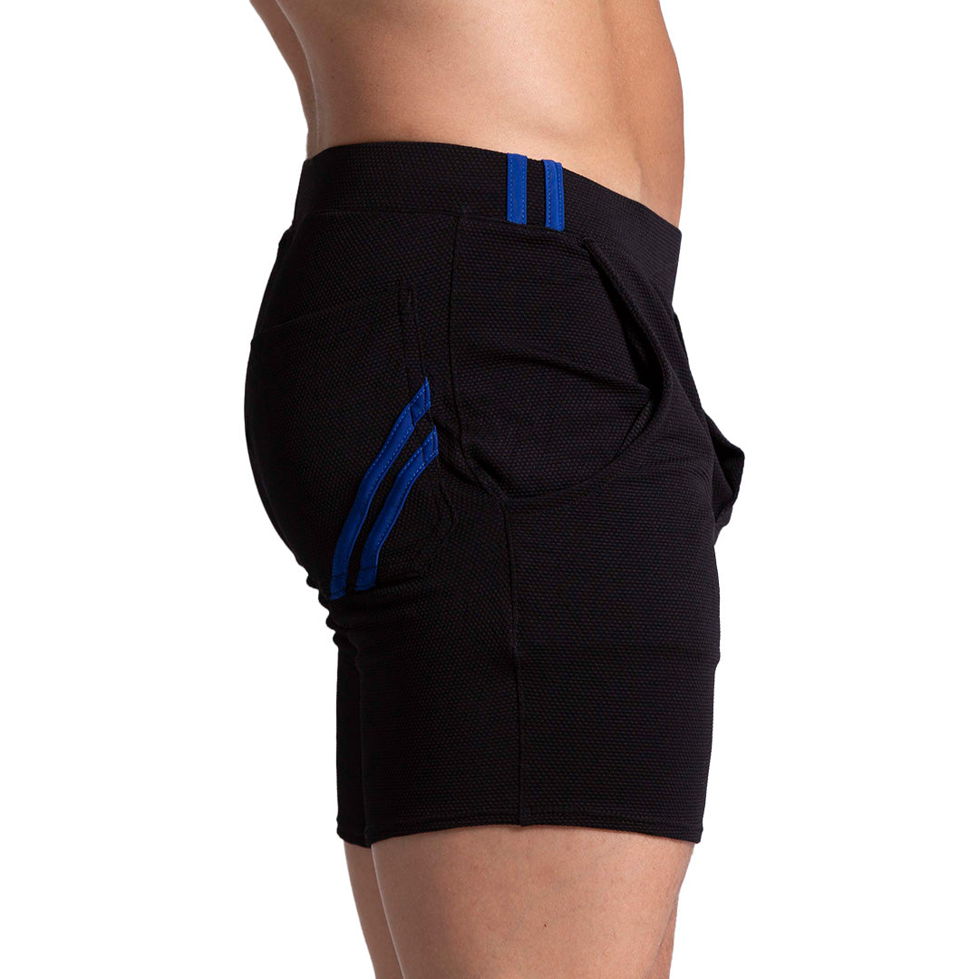 F FETISH BLUE SHORT - Men's black shorts