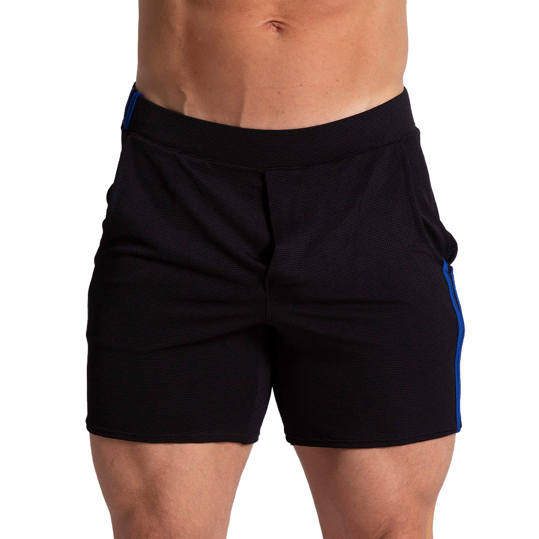 F FETISH BLUE SHORT - Men's black shorts