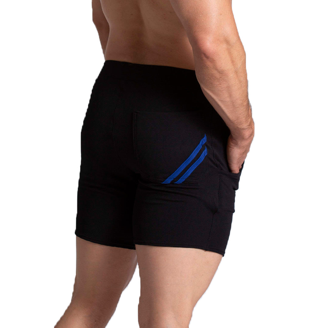 F FETISH BLUE SHORT - Men's black shorts