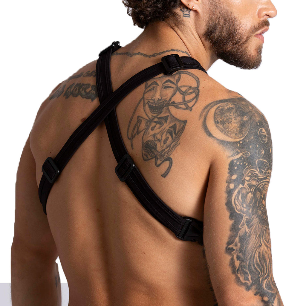 F FETISH HARNESS - Sexy black leather type harness for men