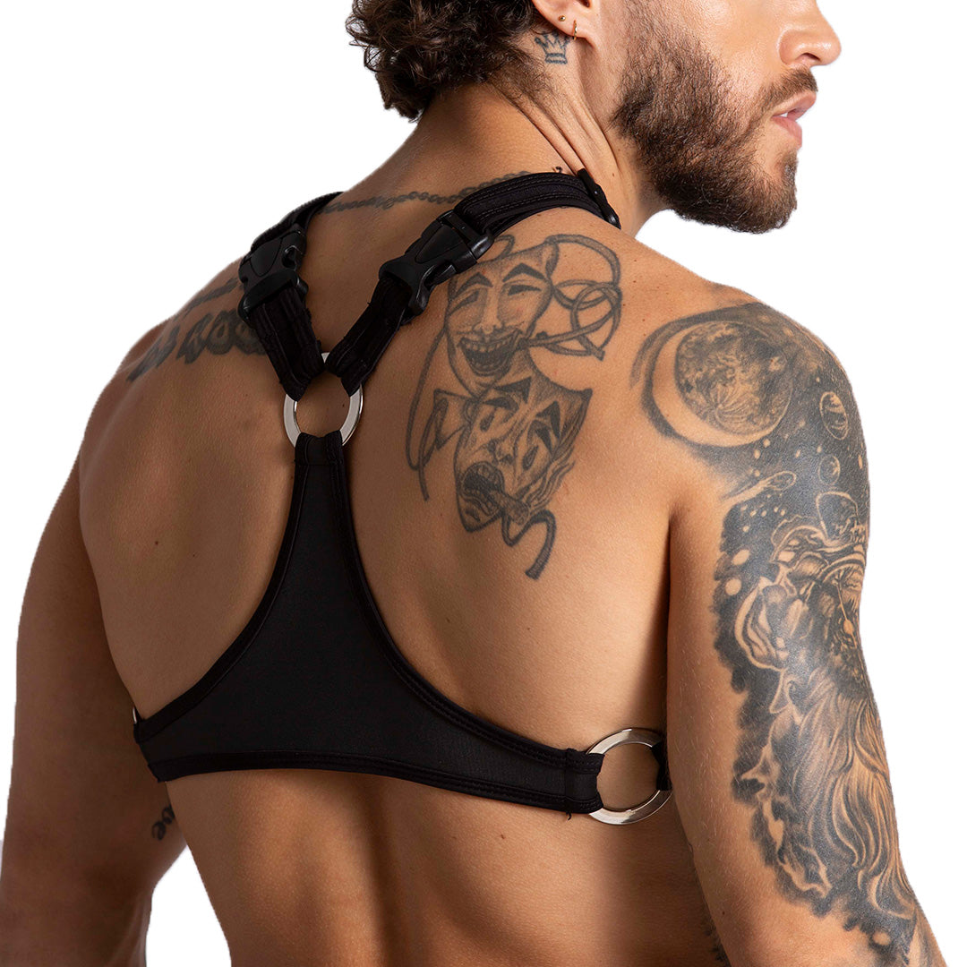 F FETISH HARNESS - Sexy black leather type harness for men