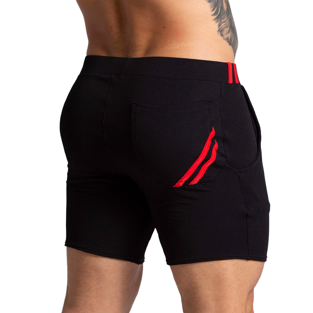 F FETISH RED SHORT - Men's black shorts
