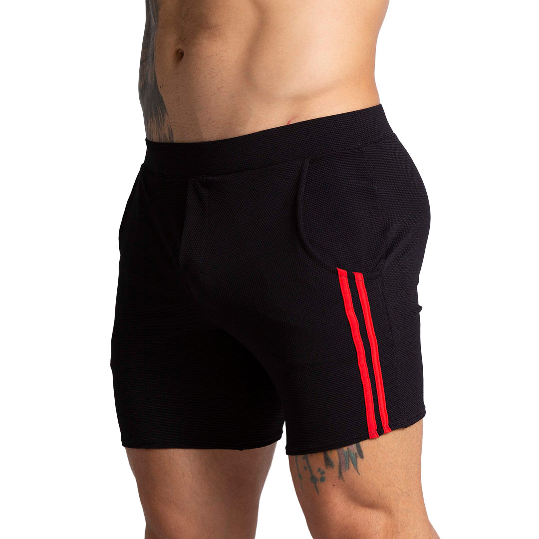 F FETISH RED SHORT - Men's black shorts