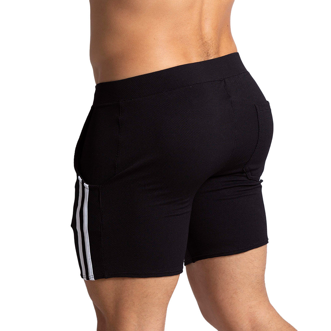 F FETISH WHITE SHORT - Men's black shorts
