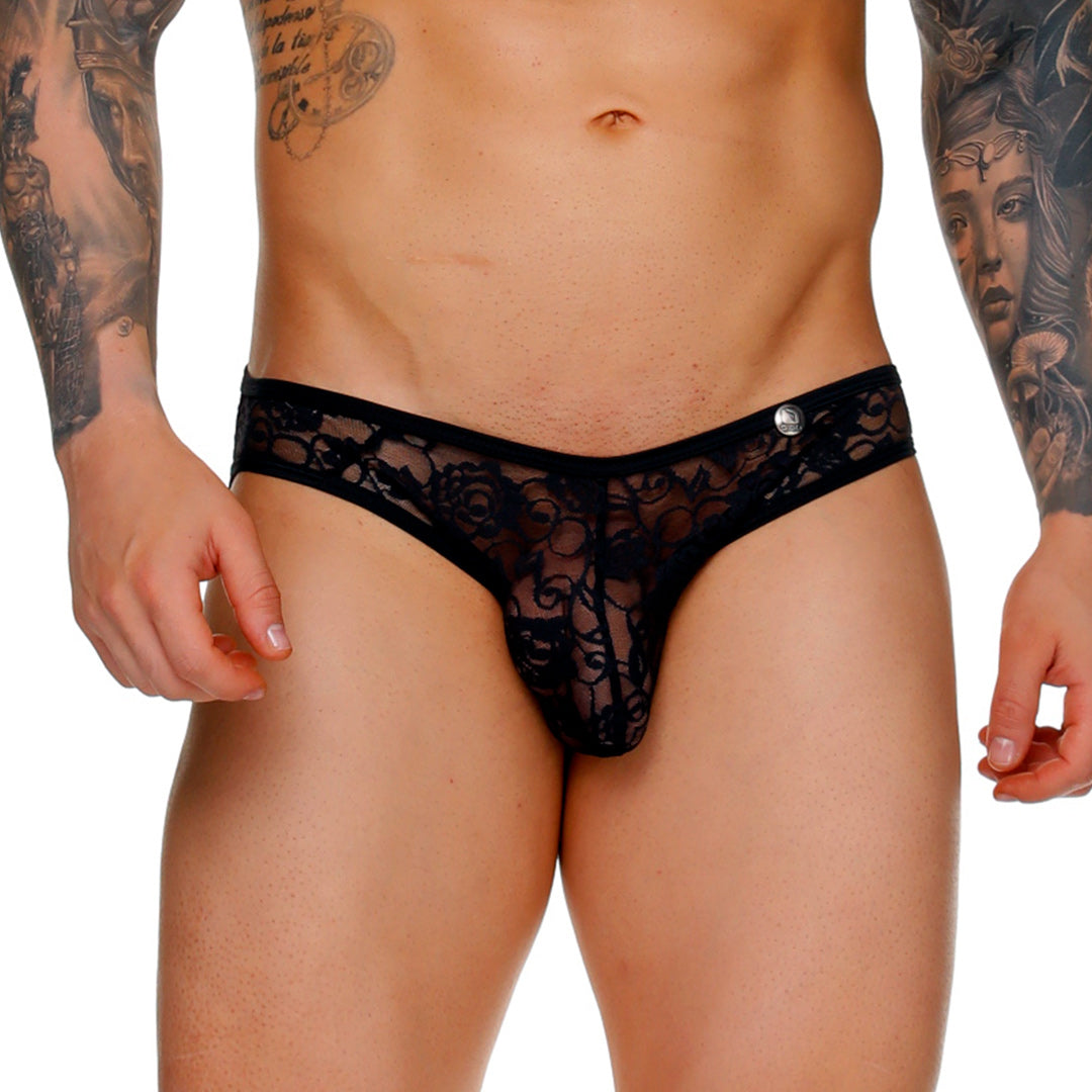 FEMALE BLACK BRIEF - Men's black lace brief