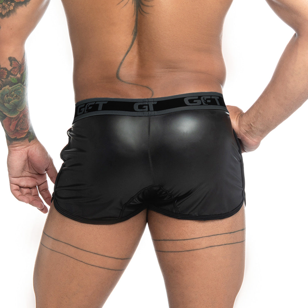 FETICHE BLACK SHORT - Sexy Black leather shorts for men