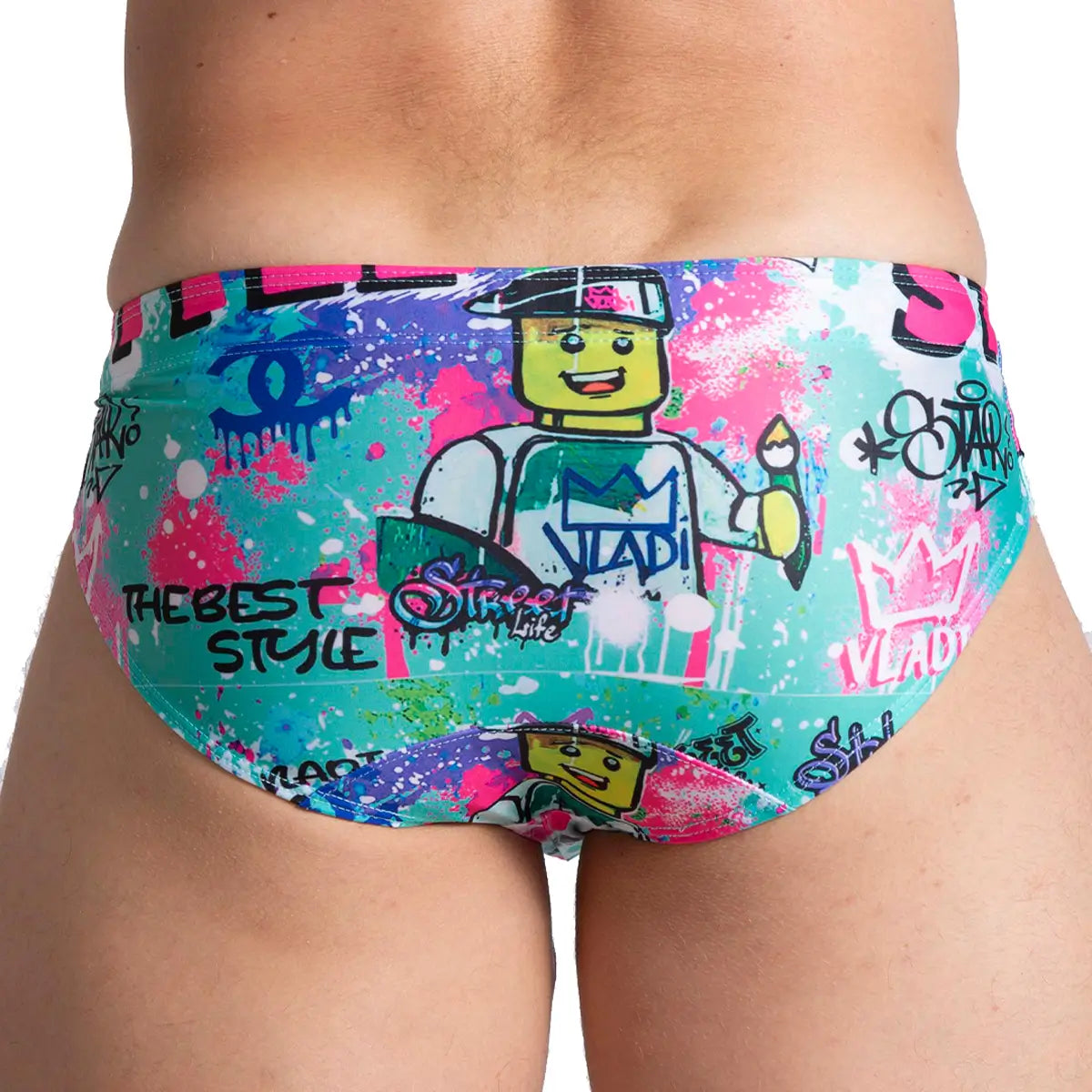 FIGURE SWIM BRIEF - Men's printed swimsuit thong
