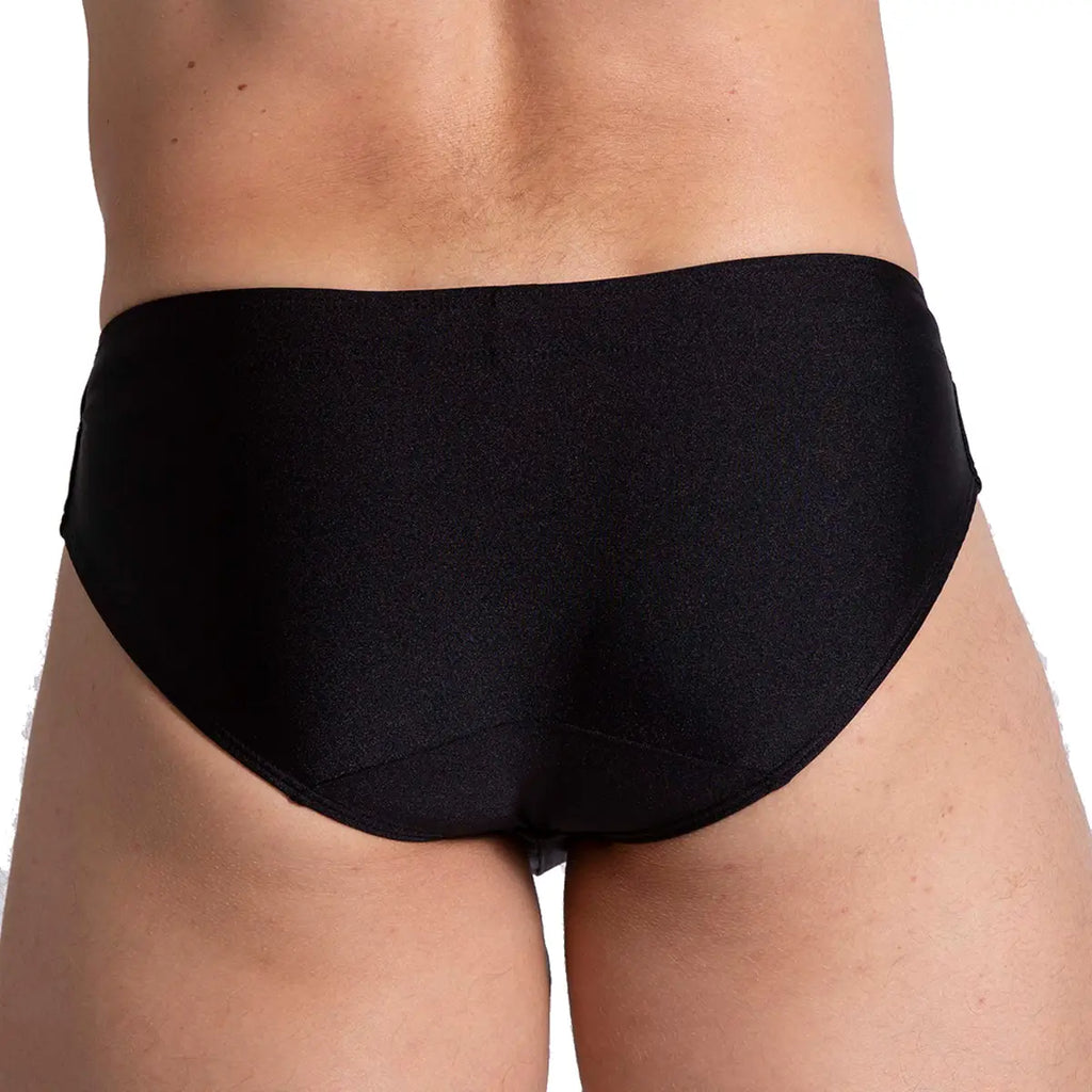 FLASHING BLACK SWIM BRIEF - Black swimsuit for men