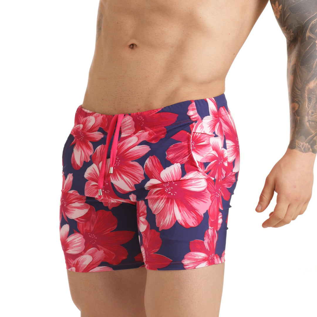 Gigo Flowers Fucshia Beachwear - DealByEthan.gay loves Gigo Underwear