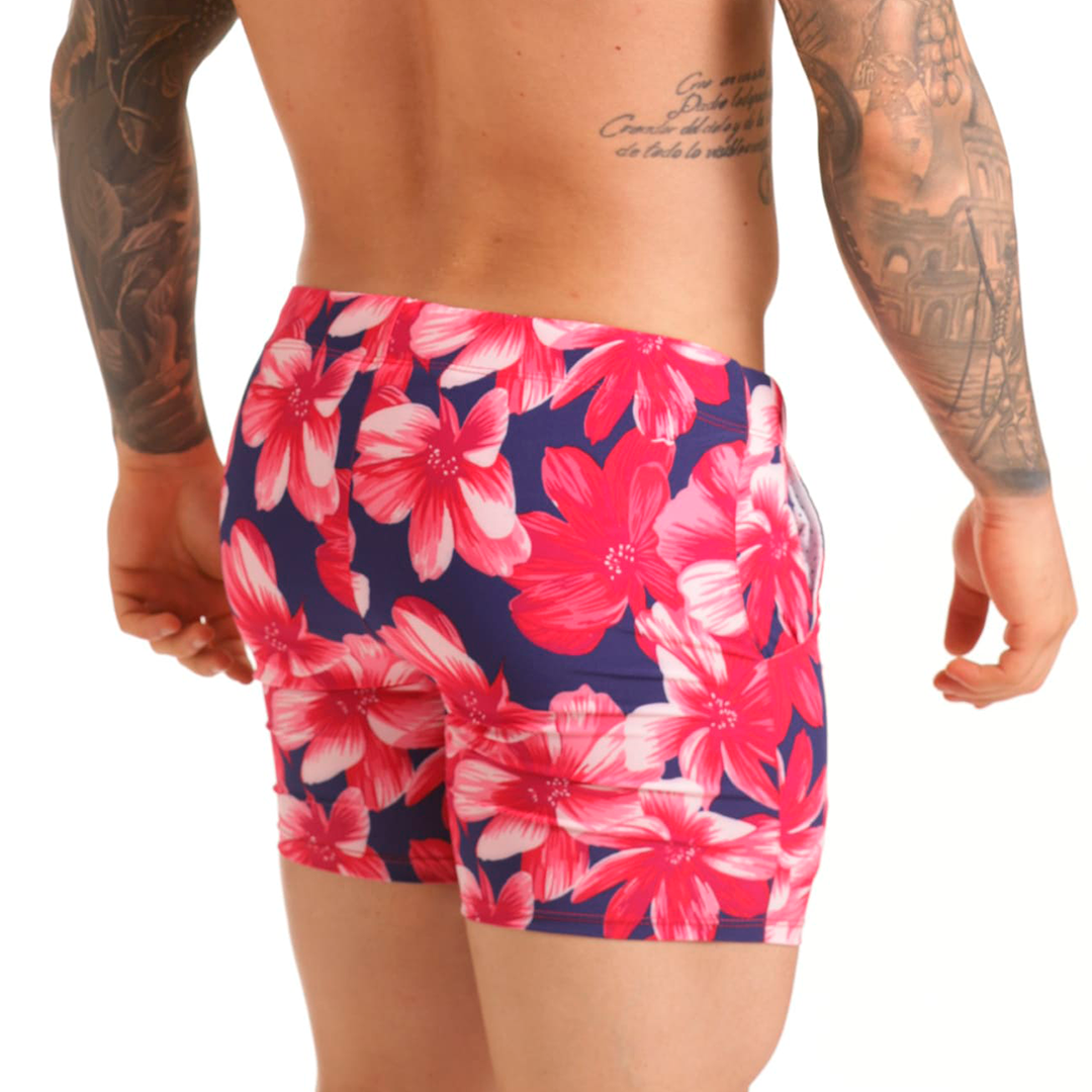 Gigo Flowers Fucshia Beachwear - DealByEthan.gay loves Gigo Underwear