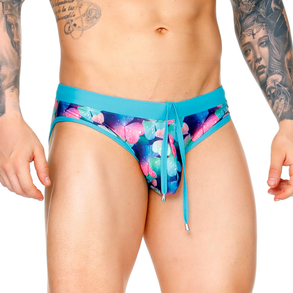 FLOWERS SWIM BRIEF - Men's printed swimsuit thong