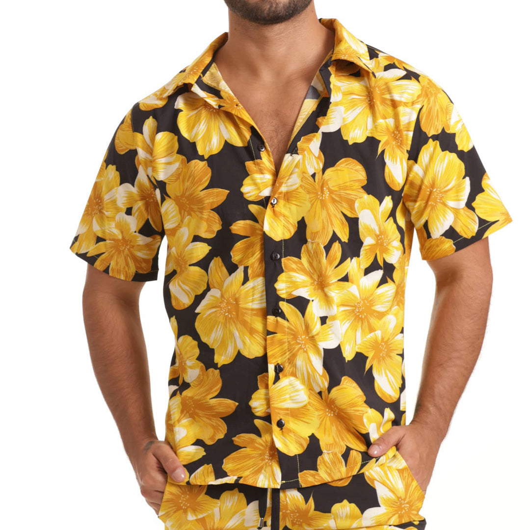 Gigo Flowers Yellow Shirt - DealByEthan.gay loves Gigo Underwear