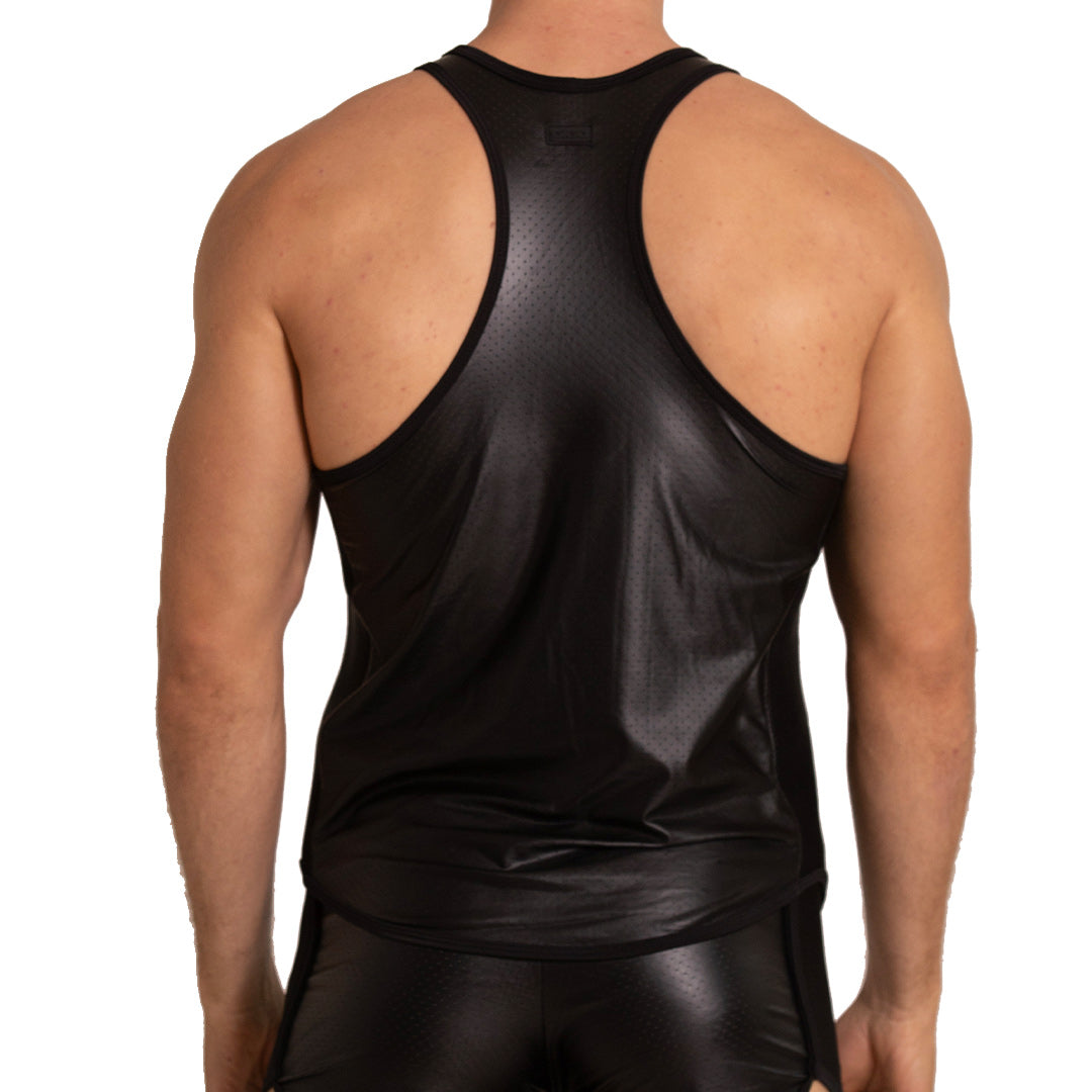 FOAMY TANK - Sexy men's black t-shirt, sleeveless shirt