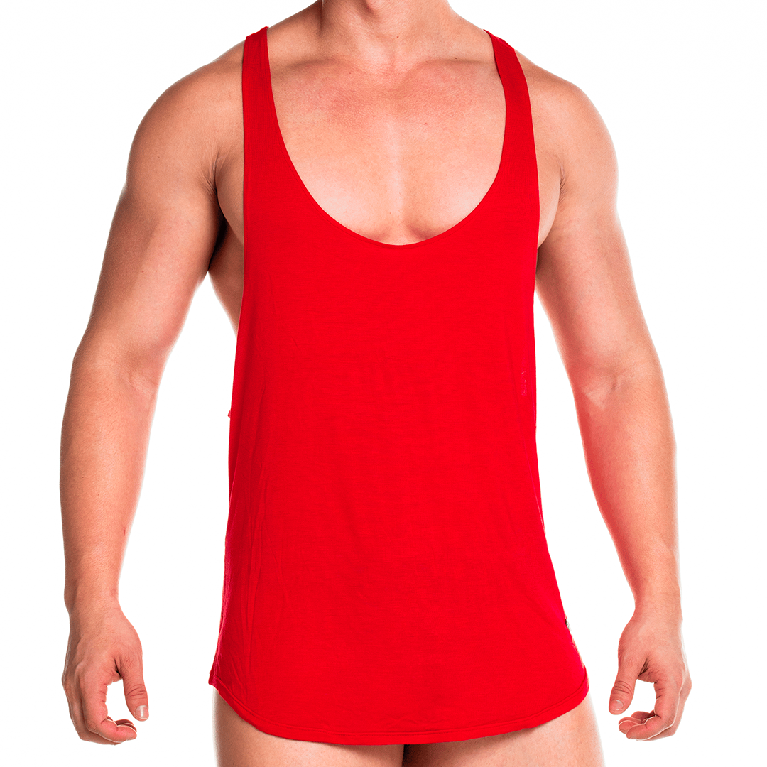 FOREVER RED TANK - Sexy men's red t-shirt, sleeveless shirt