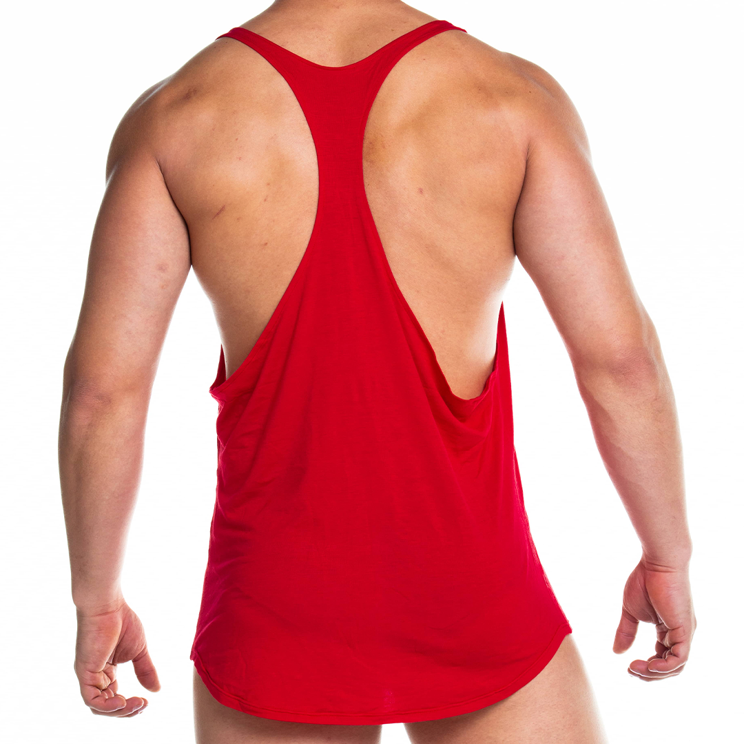 FOREVER RED TANK - Sexy men's red t-shirt, sleeveless shirt