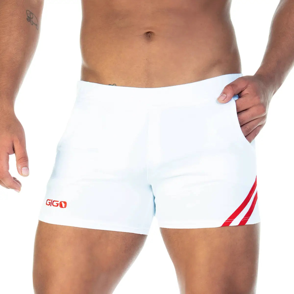 Gigo Forever White Red Short - DealByEthan.gay loves Gigo Underwear