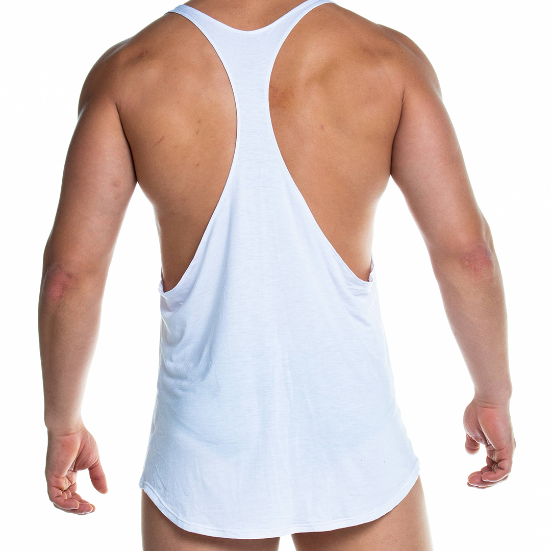 FOREVER WHITE TANK - Sexy white t-shirt for men, sleeveless t-shirt