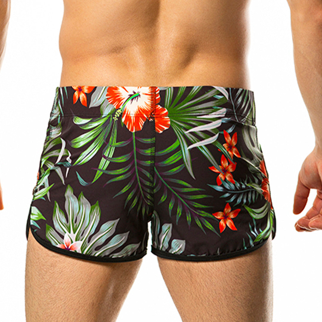 GARDEN BEACHWEAR - Men's floral swim trunks, beach trunks