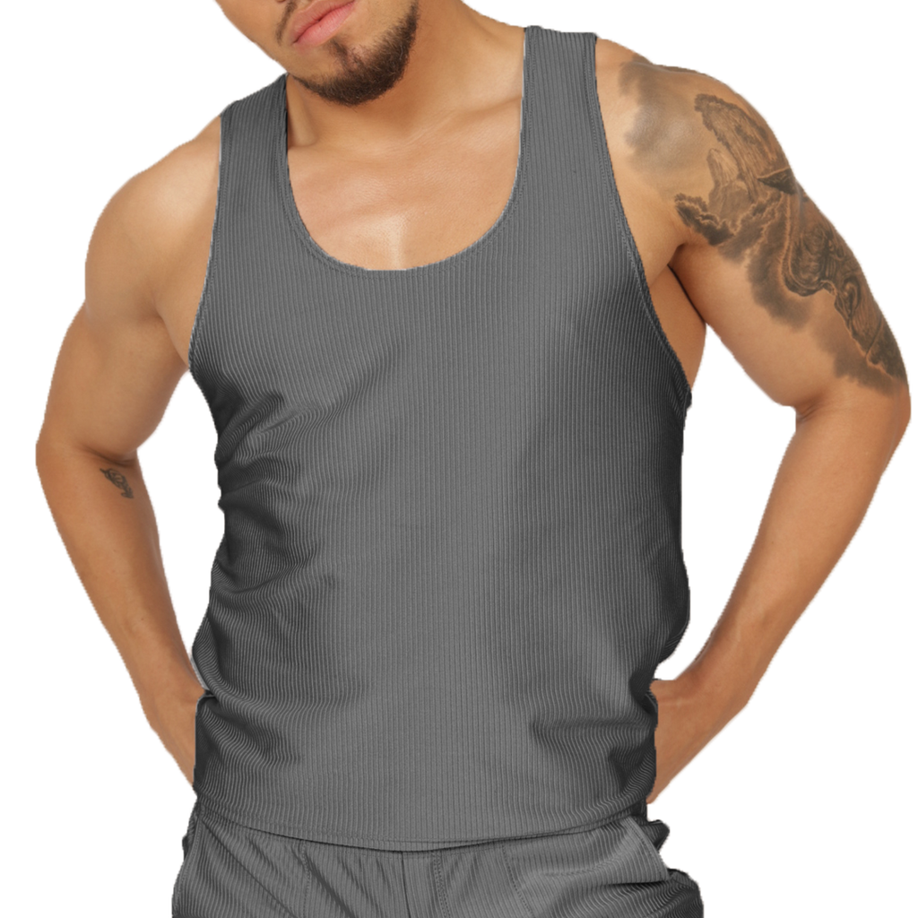 Gigo Glow Gray Tank - DealByEthan.gay loves Gigo Underwear