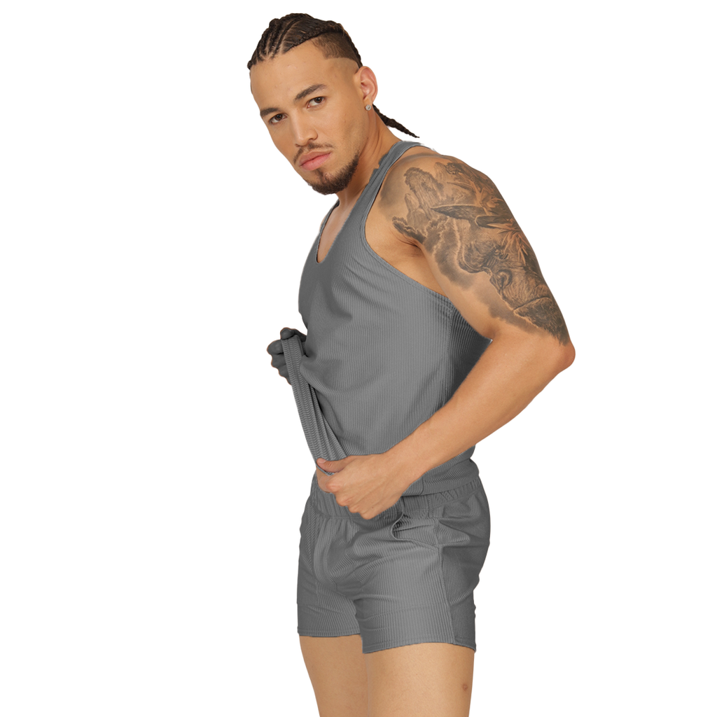 Gigo Glow Gray Tank - DealByEthan.gay loves Gigo Underwear