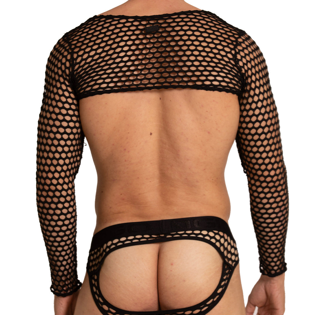 HOLE BLACK HARNESS - Sexy black harness for men