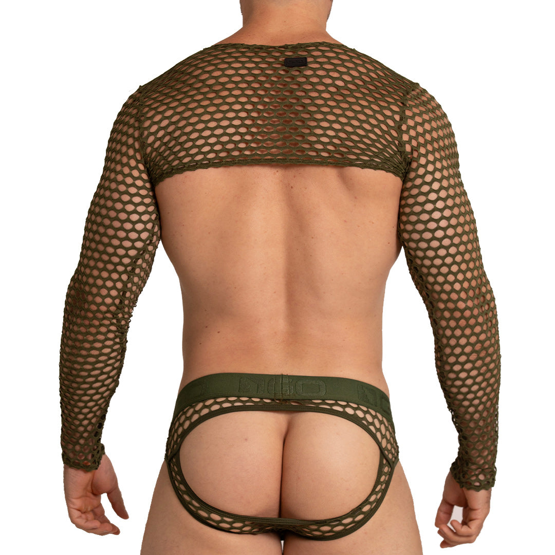 HOLE GREEN HARNESS - Sexy green harness for men