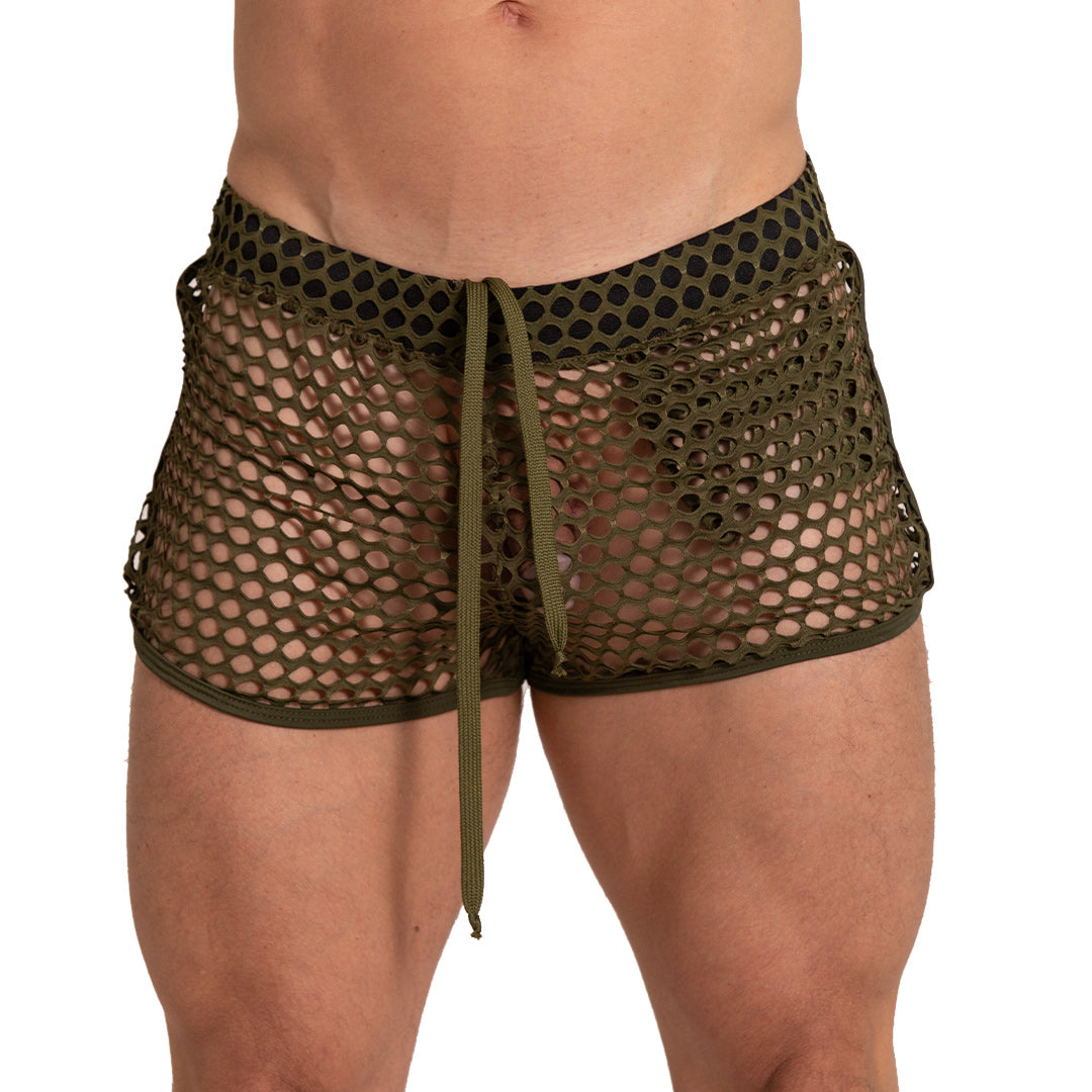 HOLE GREEN HOTSHORT - Sexy green shorts for men