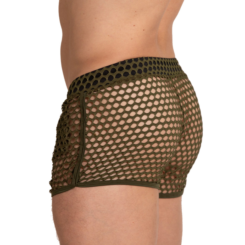 HOLE GREEN HOTSHORT - Sexy green shorts for men