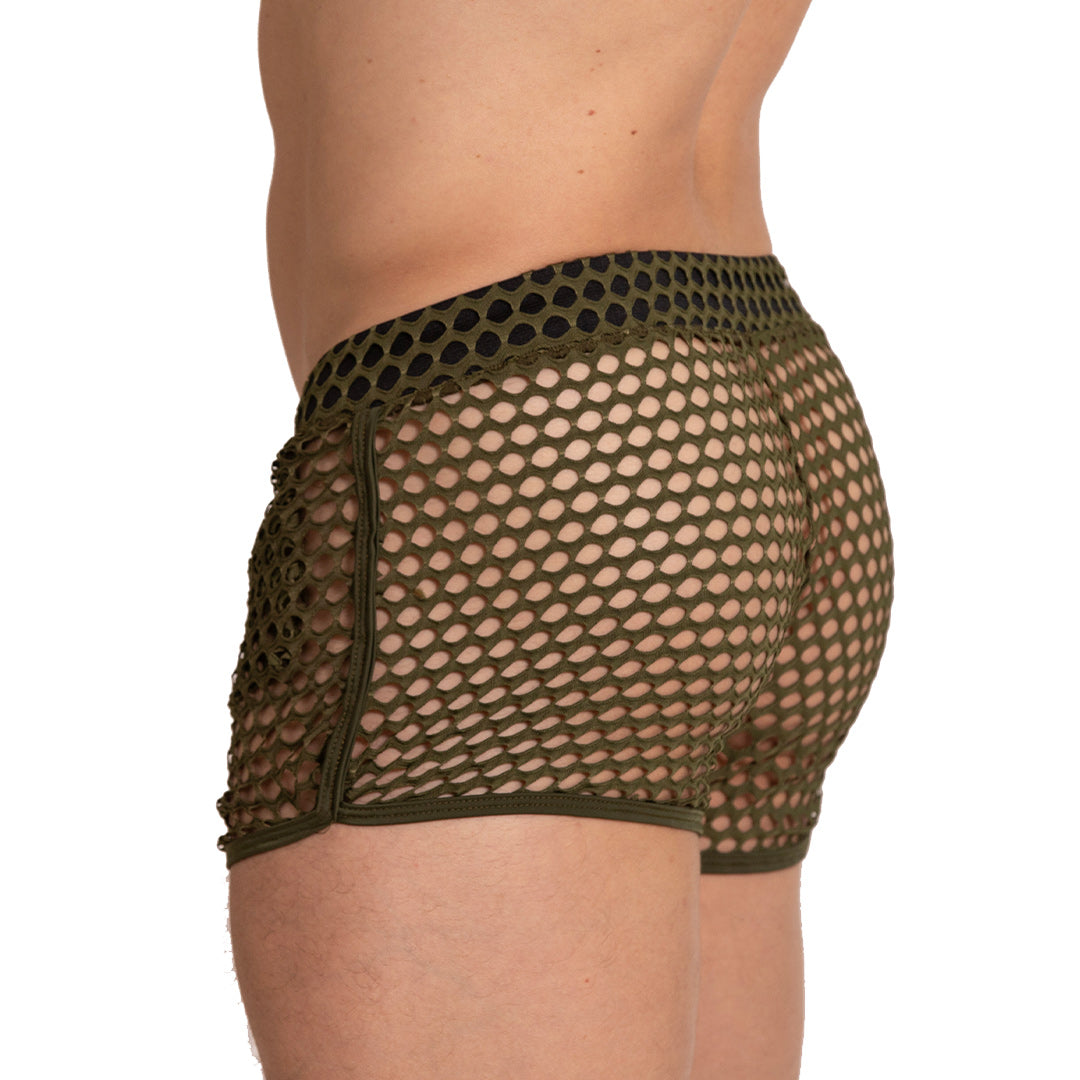 HOLE GREEN HOTSHORT - Sexy green shorts for men